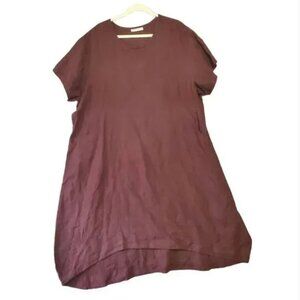 100% Linen Oversized High-Low Dress